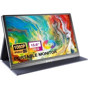 KYY Portable Monitor Display Gaming Monitor w/Premium Smart Cover, Speakers